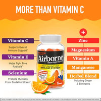 Thumbnail for Image 6 of Airborne 750mg Vitamin C Immune Support Supplement Gummies for Adults, 42 Gummies (3 Pack)