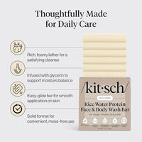 Thumbnail for Image 5 of Kitsch Rice Water Protein Restoring Face & Body Wash Bar Soap – 4 oz