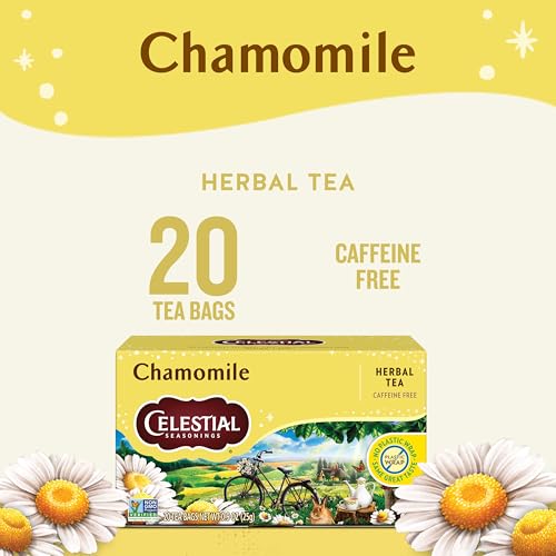 Image 2 of Celestial Seasonings Chamomile Herbal Tea, Caffeine Free, 20 Tea Bags Box (Pack of 6)