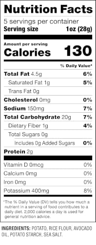 Image 2 of popchips Popchips Potato Chips, Sea Salt, 4ct 5.0oz Share Bags