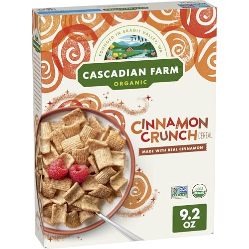 Image 1 of 9.2 Ounce (Pack of 1) for the product Cascadian Farm Organic Cinnamon Crunch Cereal