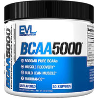 Thumbnail for Image 2 of 30 Servings for the product Evlution EVL BCAAs Amino Acids Powder - 5g Branched Chain Amino Acids Supplement for Men - Unflavored Powder