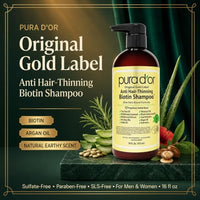 Thumbnail for Image 2 of PURA D'OR Original Gold Label Anti-Hair Thinning Biotin Shampoo, 16oz