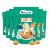 Thumbnail for Image 1 of Default Title for the product Amara Organic Sunflower Butter Banana Protein Blend Superfood Smoothie Melts - 1oz: Baby Snacks, 3rd Stage, Vegan, Non-GMO