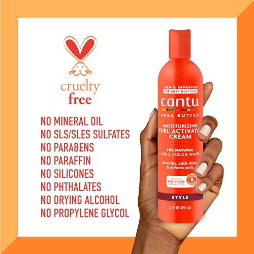 Image 7 of Cantu Moisturizing Curl Activator Cream for Natural Hair with Pure Shea Butter, 12 fl oz, Pack of 12