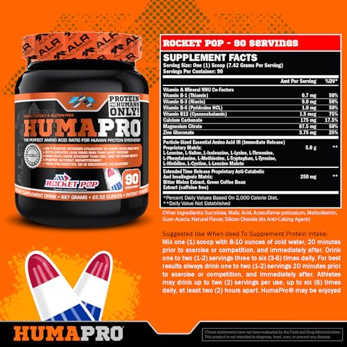 Image 2 of ALR Industries Humapro Vegan EAA Formula Rocket Pop 90 Servings