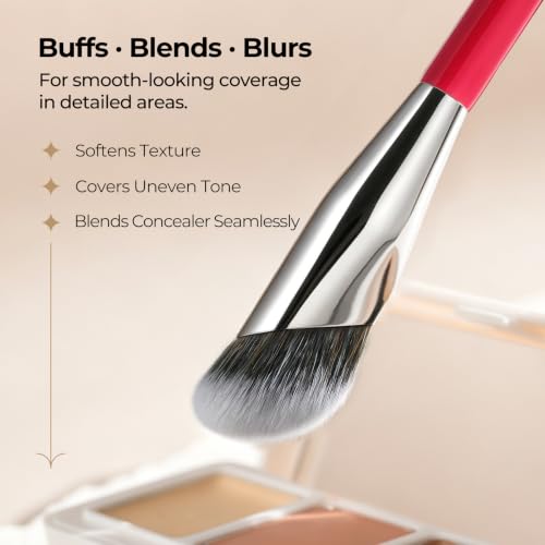 Image 4 of ALBEAUT Concealer Brush, Under Eye Makeup Small Angled Precision Face Blending Brush (193 concealer brush-Limited Edition)