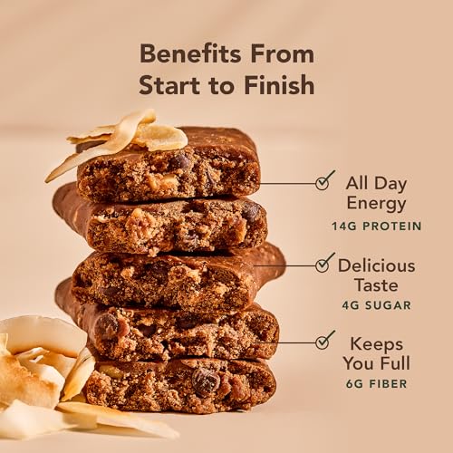 Image 4 of ALOHA Organic Plant Based Protein Bars, Coconut Chocolate Almond, 12 Count