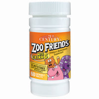 Thumbnail for 21st Century Zoo Friends Multivitamin with Xtra C 60 Chewable Tabs