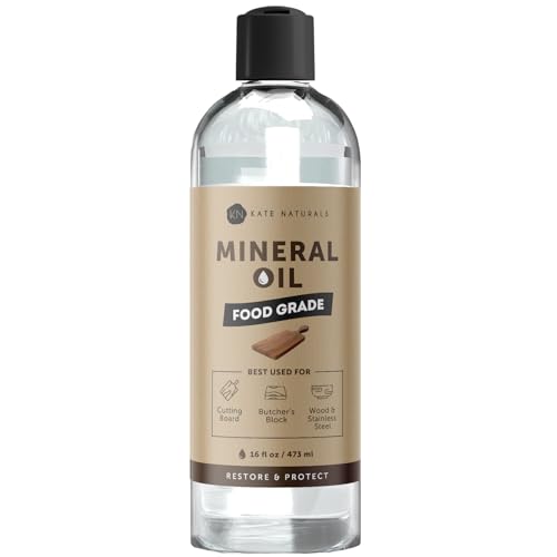 Image 3 of 16 fl oz for the product Kate Naturals Mineral Oil for Wood Cutting Board