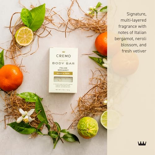 Image 2 of Cremo Exfoliating Body Bar for Men, Italian Bergamot Scent, 5oz Pack of 12