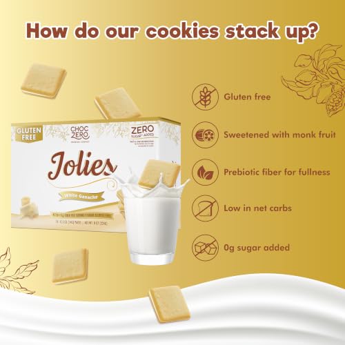 Image 3 of ChocZero Jolies Sugar Free White Chocolate Cookies