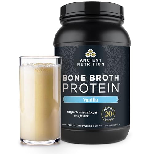 Image 1 of Default Title for the product Ancient Nutrition Grass Fed Bone Broth Protein Powder, Vanilla