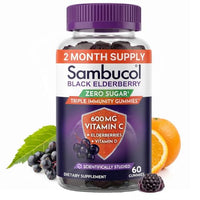 Thumbnail for Image 2 of Elderberry Zero Sugar / 60 Count (Pack of 1) for the product Sambucol Elderberry Gummies