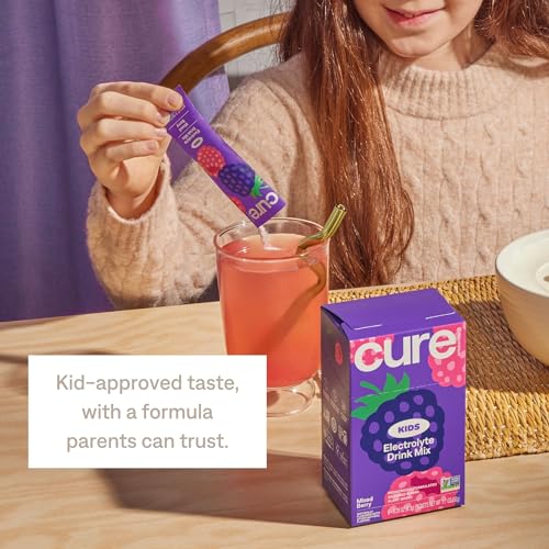 Image 4 of Cure Hydration Kids Electrolyte Drink Powder Mixed Berry 6 Packets