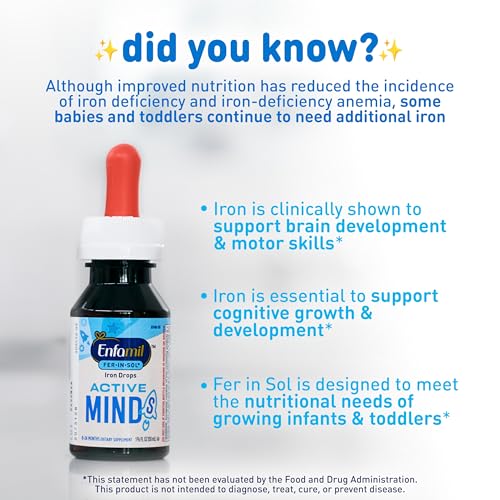 Image 4 of Enfamil Fer-In-Sol Baby Iron Supplement Drops, 50 mL Dropper Bottle