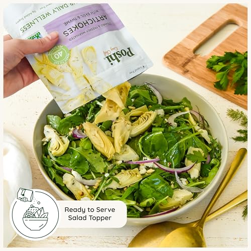 Image 4 of Poshi Marinated Artichoke Hearts, Basil & Thyme, 6-Pack, 4.4 oz