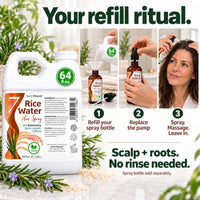 Thumbnail for Image 7 of Seven Minerals Rosemary and Rice Water Spray for Hair Growth, 64 fl oz Refill