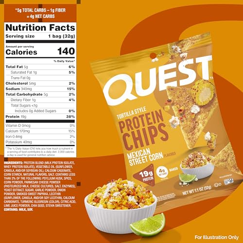 Image 2 of Quest Mexican Street Corn Tortilla Style Protein Chips, 12 Count