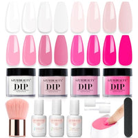 Thumbnail for Image 12 of Clear Hot Pink for the product AZUREBEAUTY Dip Powder Nail Kit