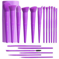 Thumbnail for Image 3 of Purple for the product BS-MALL Makeup Brush Set 18 Pcs Professional Synthetic Brushes with Case