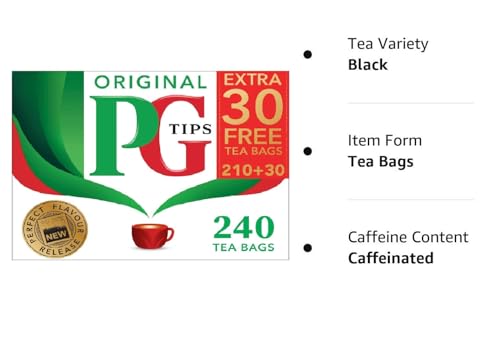 Image 2 of PG Tips Original Non-Pyramid, 240 Tea Bags (Pack of 4)