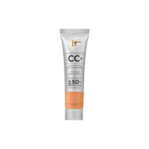 Image 3 of 17C Tan Cool (tan with red undertones) for the product IT Cosmetics Mini CC+ Cream with SPF 50+ Full Coverage Natural Foundation