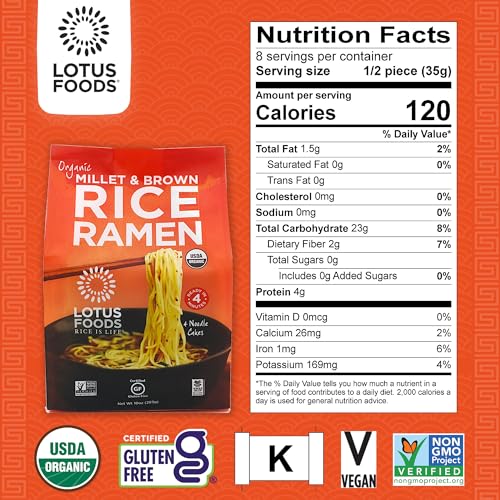 Image 2 of Lotus Foods Organic Millet & Brown Rice Ramen - 10 Oz Bags (Pack of 6)