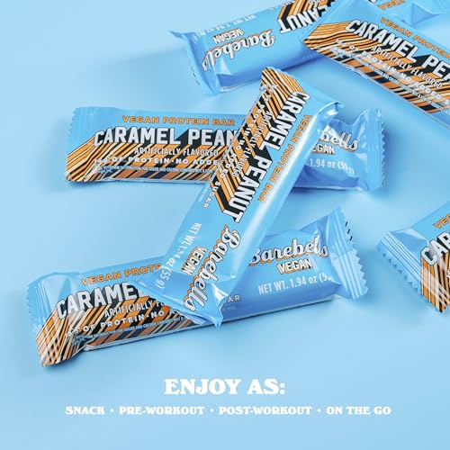 Image 5 of BAREBELLS Vegan Protein Bars Peanut Caramel 12 Count