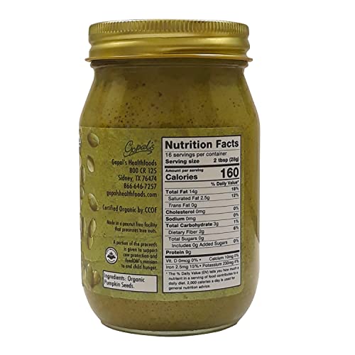 Image 2 of Gopal's Sprouted Organic Raw Pumpkin Seed Butter 16 Ounces