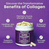 Thumbnail for Image 5 of Rejuvicare Super Collagen 500 mg, 180 Capsules, 2 Pack