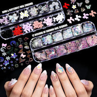 Thumbnail for Image 6 of Teenitor Acrylic Nail Kit With Chrome Powder, Almond Tips, Art Brushes, Charms, 3D Gel, Tools, Stand - Beginner Set