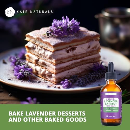 Image 6 of Kate Naturals Lavender Extract for Baking, Drinks, Coffee, Lattes (1oz)