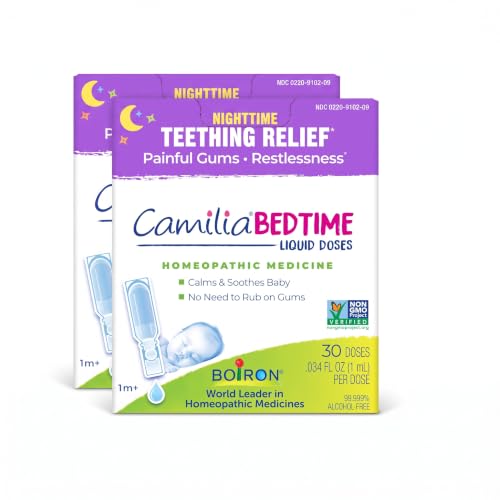 Image 2 of 30 Dose (Pack of 2) / Bedtime for the product Boiron Camilia Bedtime Liquid Doses for Nighttime Teething Relief 30 Count