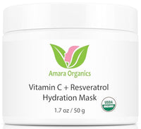 Thumbnail for Image 1 of Default Title for the product Vitamin C + Resveratrol Facial Hydration Mask - USDA Certified Organic Hydrating Moisturizer Face Cream- 1.7 oz