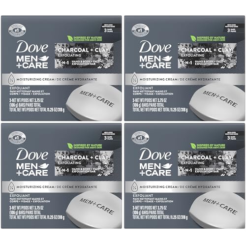 Image 1 of Default Title for the product Dove Men + Care Bar Soap Charcoal Clay, 12 Count, 3.75 oz. Each
