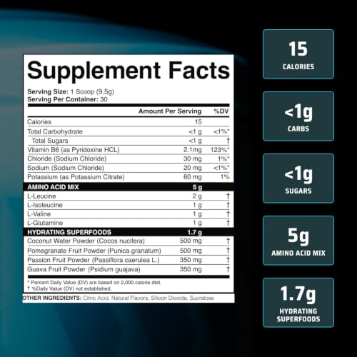 Image 3 of Swolverine BCAA Powder 2:1:1 with L-Glutamine & Electrolytes 30 Servings