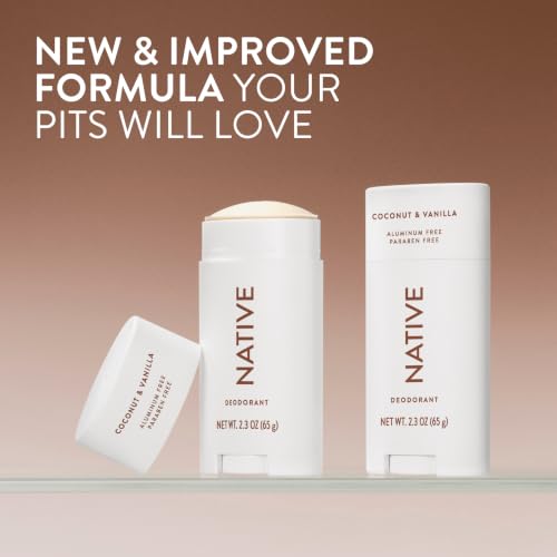 Image 2 of Native Deodorant Contains Naturally Derived Ingredients, 72 Hour Odor Control, Deodorant for Women and Men, Aluminum Free, Coconut & Vanilla 2.3 oz (Pack of 2)