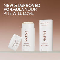 Thumbnail for Image 2 of Native Deodorant Contains Naturally Derived Ingredients, 72 Hour Odor Control, Deodorant for Women and Men, Aluminum Free, Coconut & Vanilla 2.3 oz (Pack of 2)
