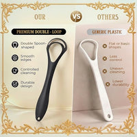Thumbnail for Image 7 of MasterMedi Black Tongue Scraper with Cases (Spoon Shape, 2 Pack)