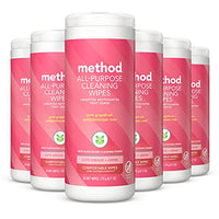 Thumbnail for Image 1 of Default Title for the product Method All-Purpose Cleaning Wipes, Pink Grapefruit, Multi-Surface, Compostable, 30 Count (Pack of 6)