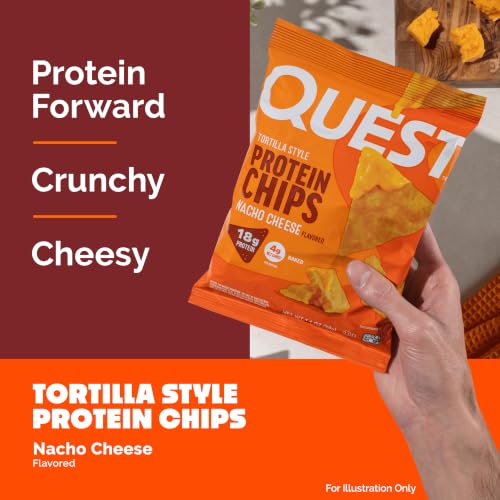 Image 4 of Quest Nutrition Nacho Cheese Tortilla Style Protein Chips, 1.1 oz (Pack of 4)
