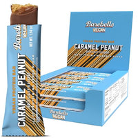 Thumbnail for Image 1 of Default Title for the product BAREBELLS Vegan Protein Bars Peanut Caramel 12 Count