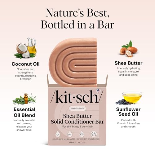 Image 5 of Kitsch Shea Butter Conditioner Bar Soap for Hair Care – Made in USA, 2.7 oz