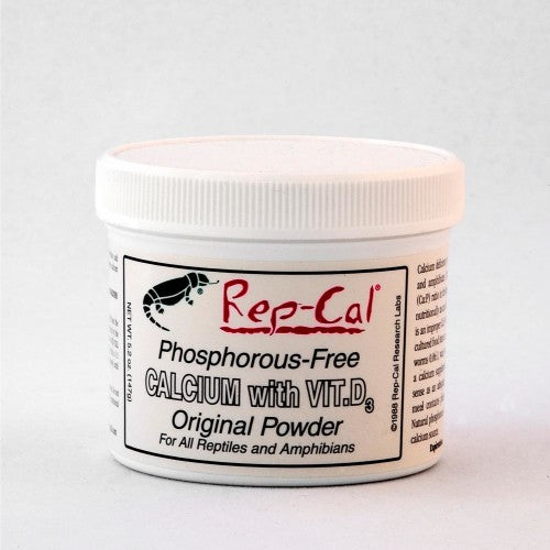 Rep-Cal Research Labs Phosphorous-Free Calcium with Vitamin D3 Original Powdered Supplement 5.5 Oz by San Francisco Bay Brand
