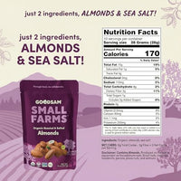 Thumbnail for Image 3 of GOODSAM Organic Roasted & Salted Almonds 1.25lbs (2x10z Bags)