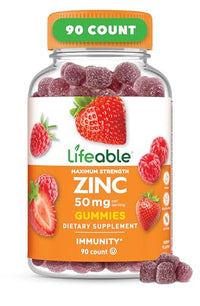 Thumbnail for Image 1 of Default Title for the product Lifeable Zinc Gummies for Women and Men, Maximum Strength 50 mg, 90 Ct