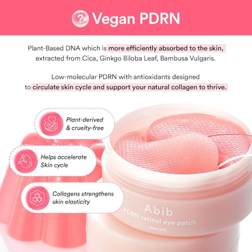Image 6 of Abib PDRN Retinal Eye Patches for Rejuvenating & Puffy Eyes with Glow Jelly, Niacinamide, 60 Count