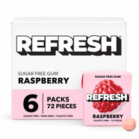 Thumbnail for Image 8 of Raspberry for the product Refresh Gum Natural Sugar-Free Xylitol Chewing Gum