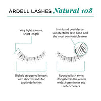 Thumbnail for Image 4 of Ardell False Eyelashes 108 - Black, Lightweight, Reusable Strip Lashes, 4 Pack